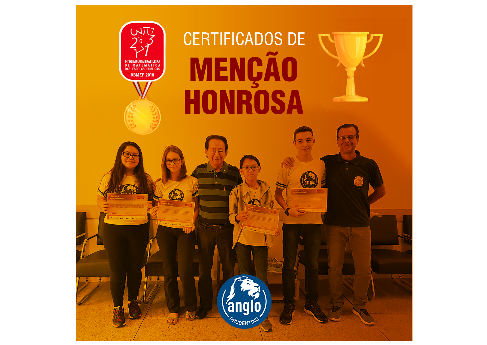4 alunos recebem certificados de Menção Honrosa da OBMEP 2018 - Colégio ...